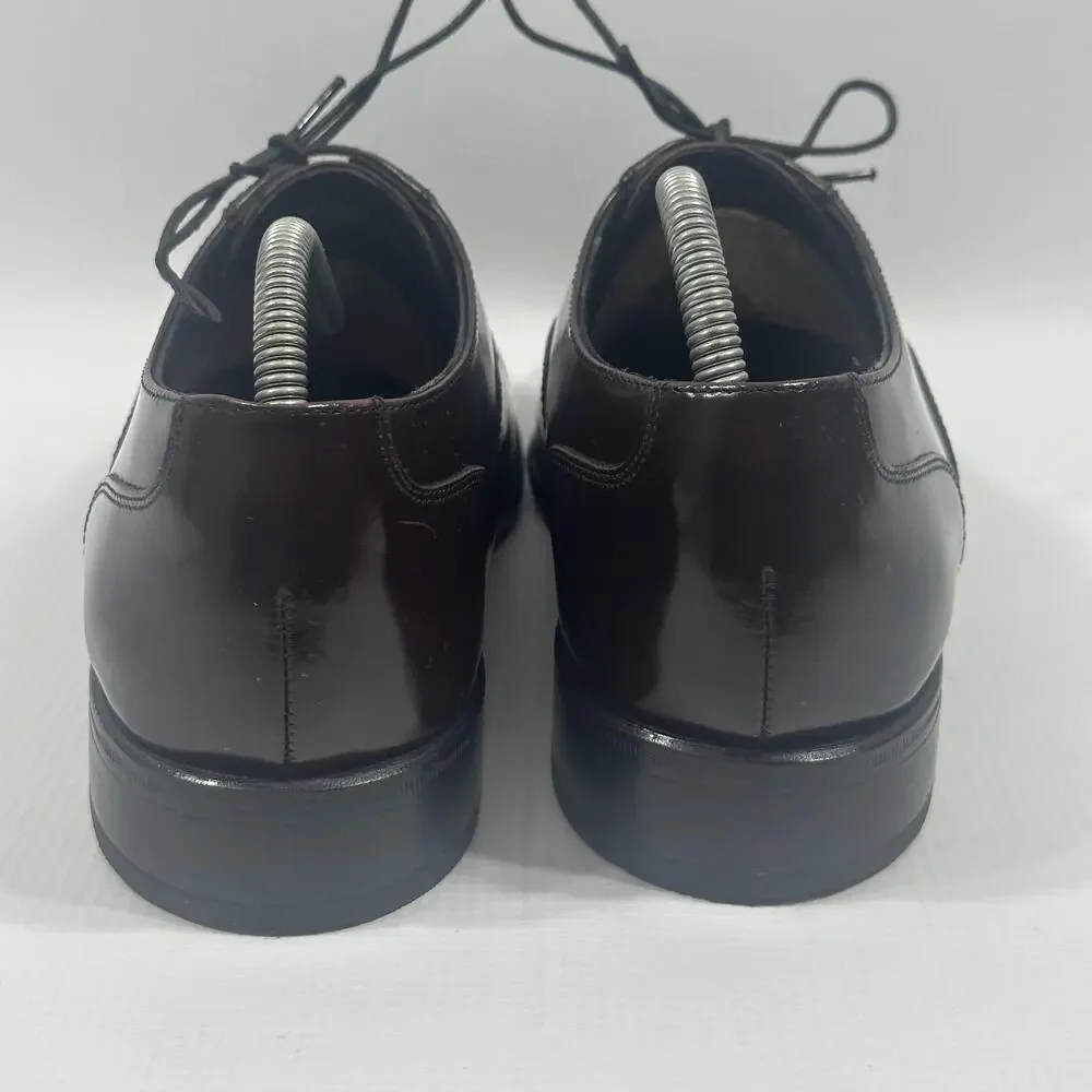 Florsheim Dress Shoes Mens Size 8 Burgundy Leather Cap Toe Oxford 17067-05